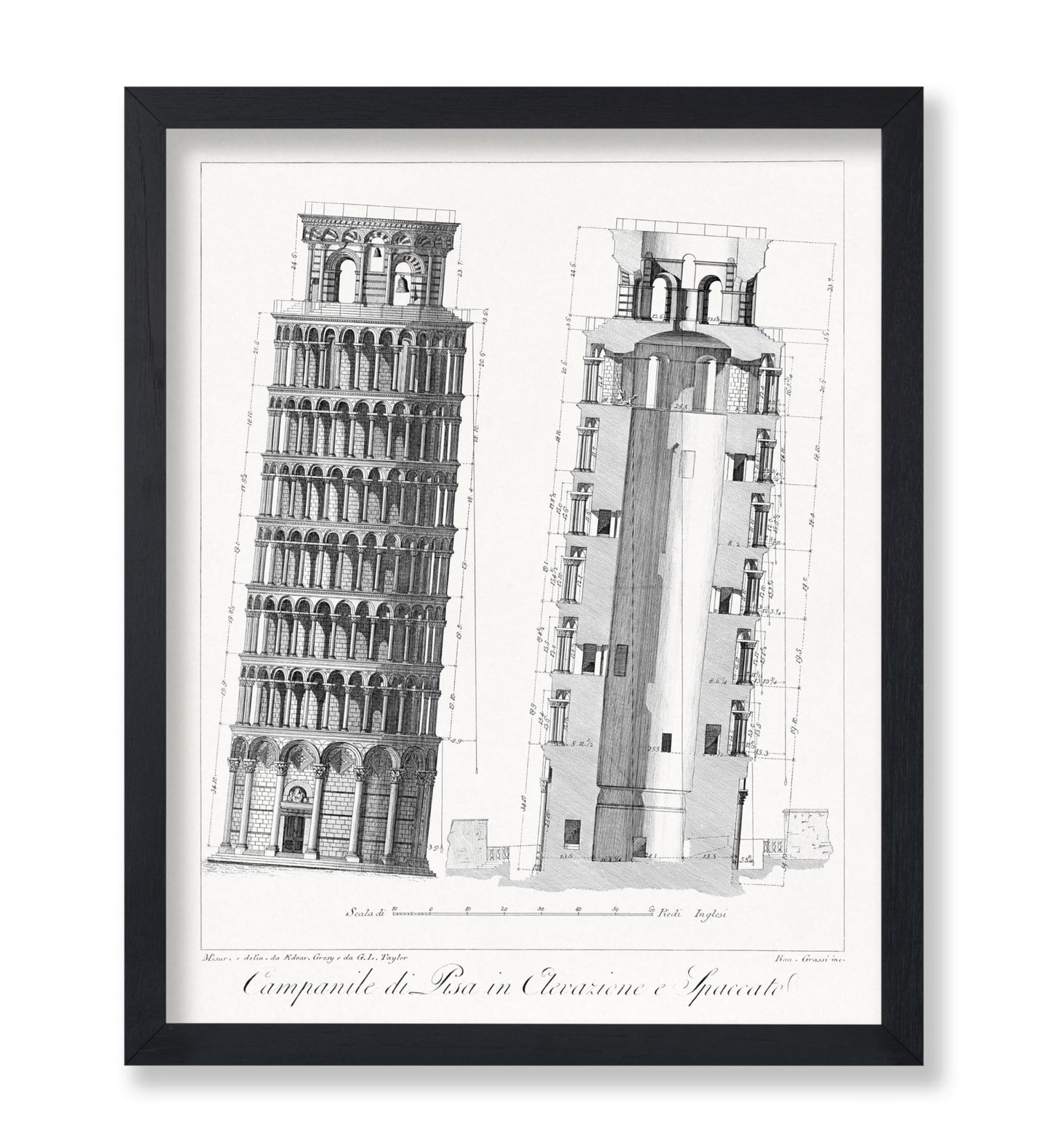 Leaning Tower of Pisa Blueprint