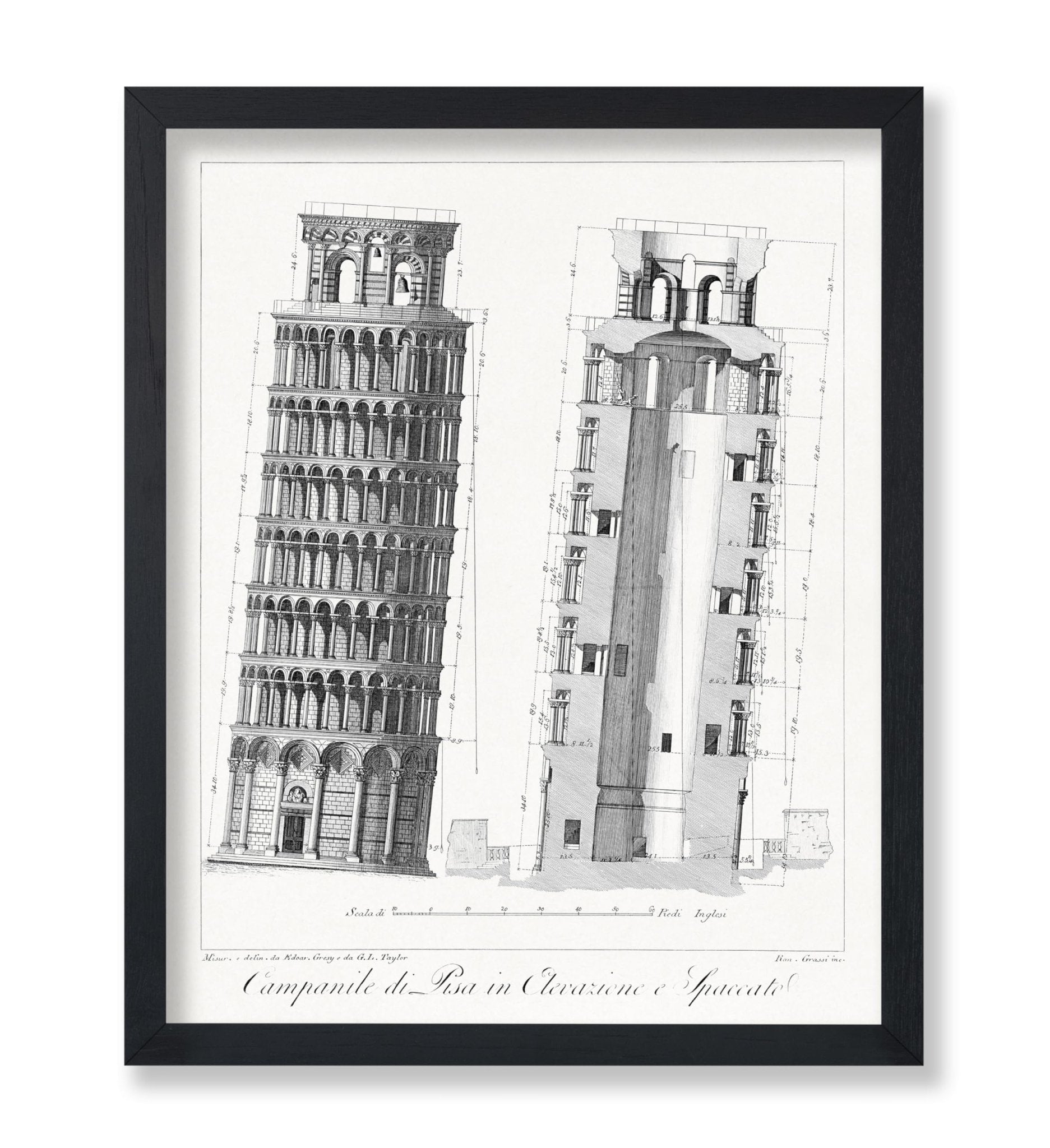 Leaning Tower of Pisa Blueprint