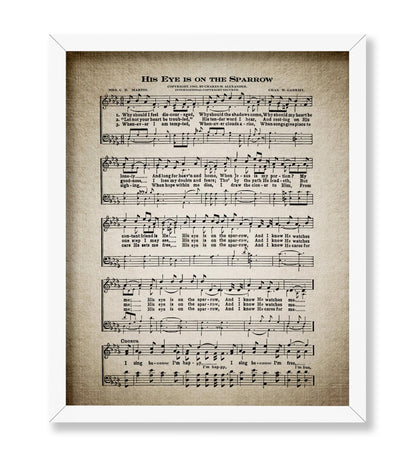His Eye Is on The Sparrow Hymnal Sheet