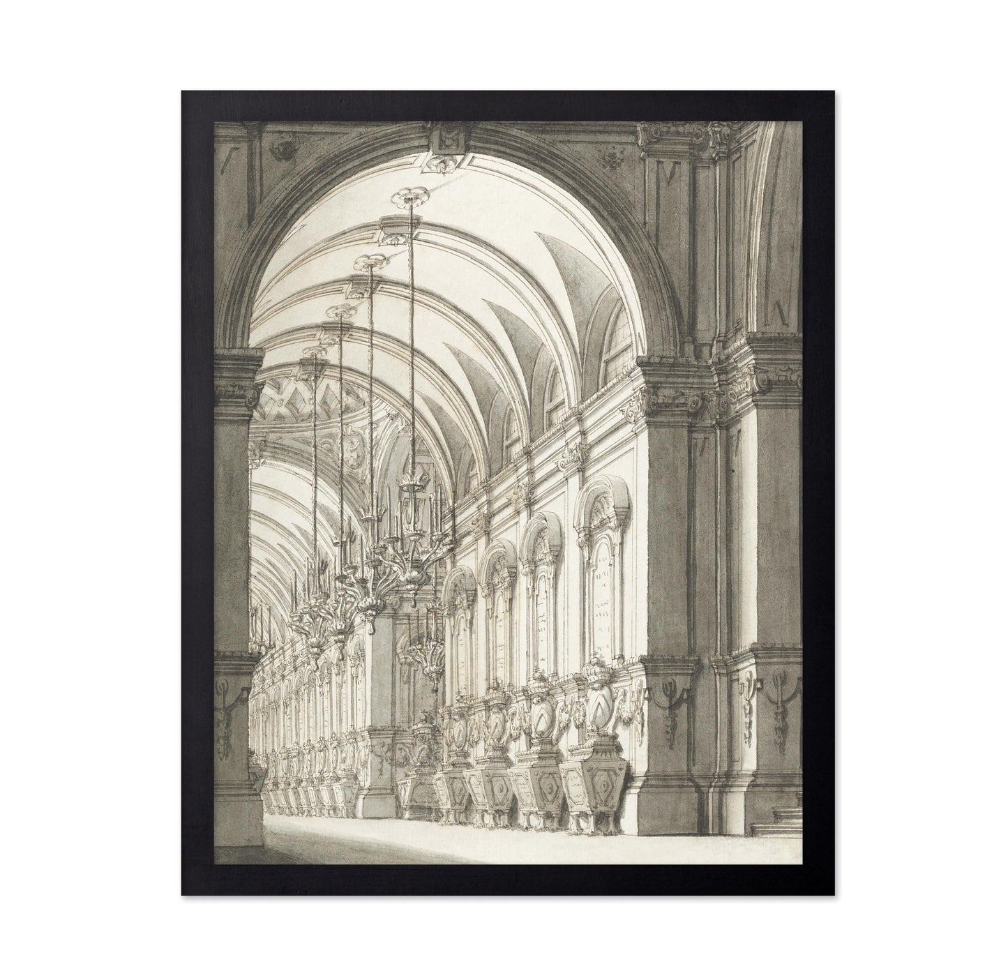 Vaulted Hall with Candelabra