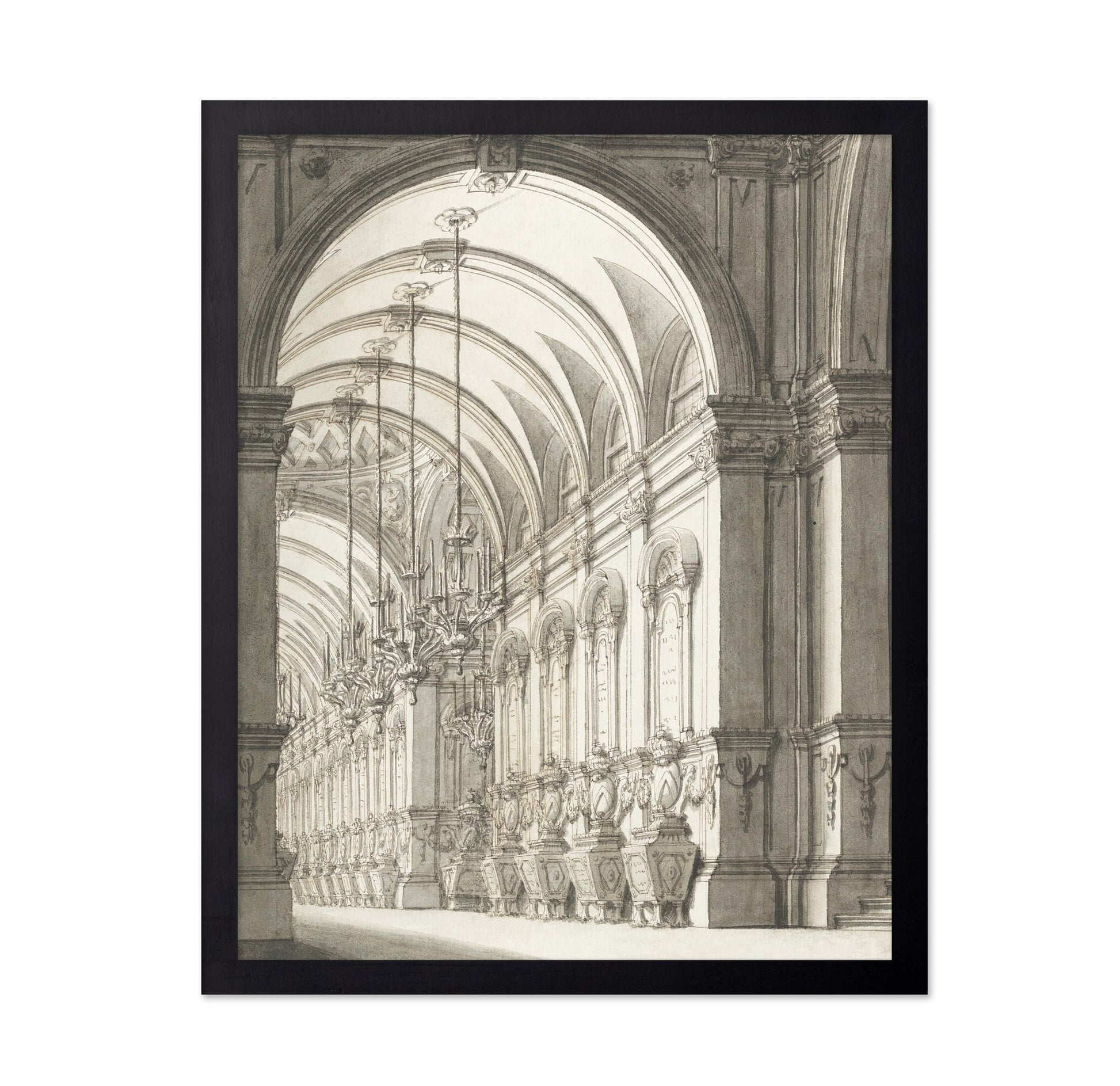 Vaulted Hall with Candelabra