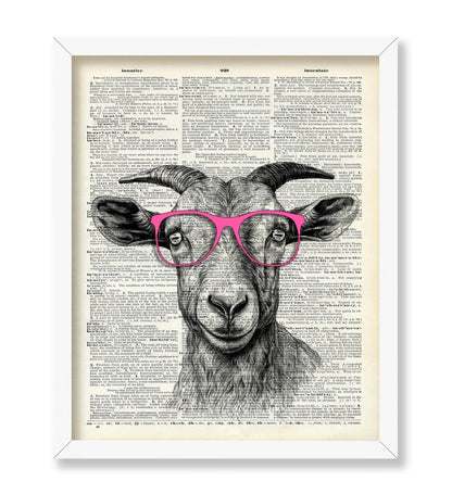 Goat in Pink Glasses