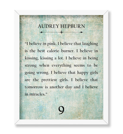 Audrey Hepburn I Believe in Pink No1