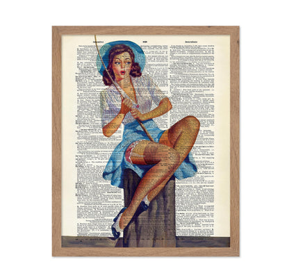 Pin-Up Girl Fishing