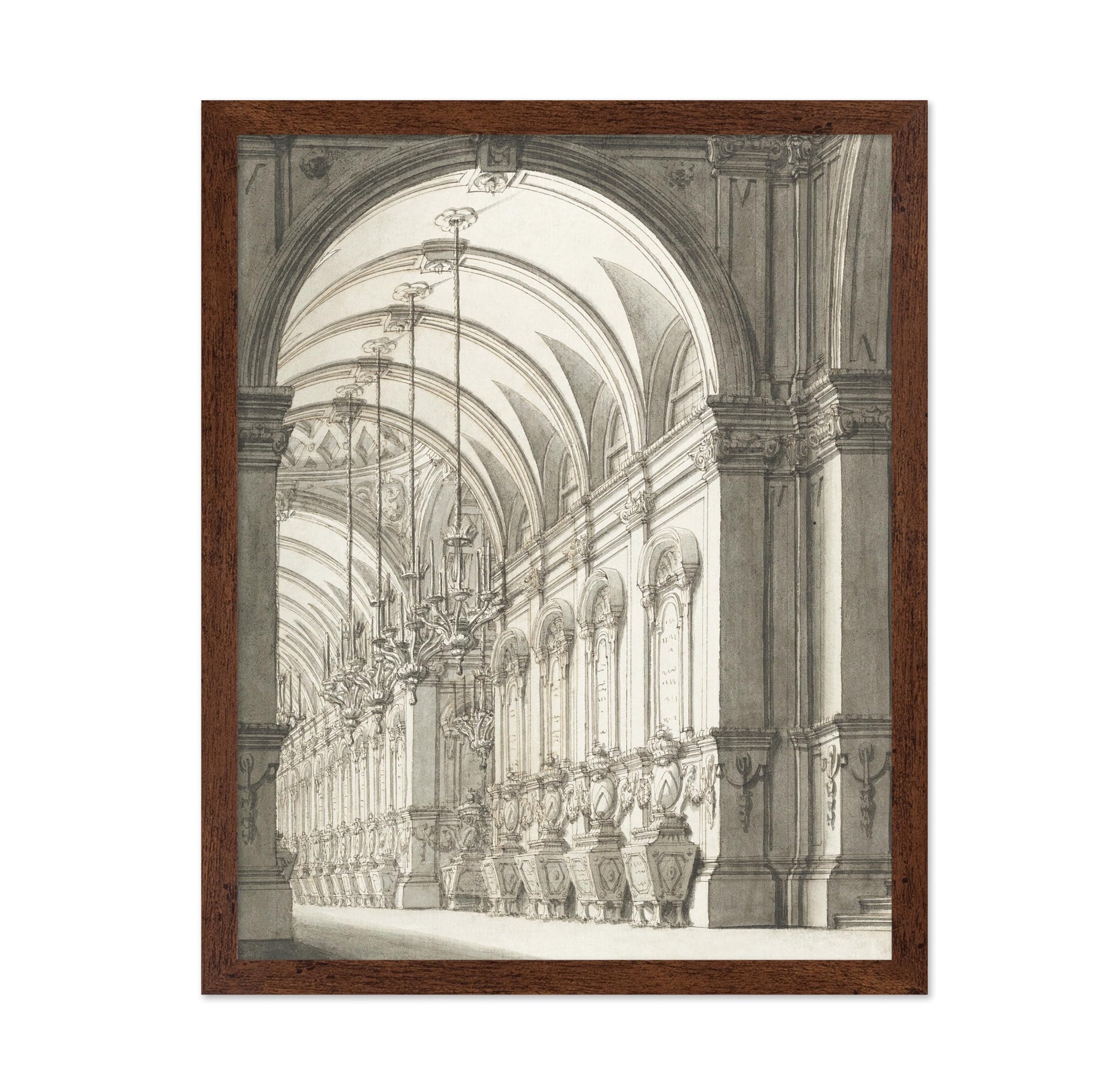 Vaulted Hall with Candelabra
