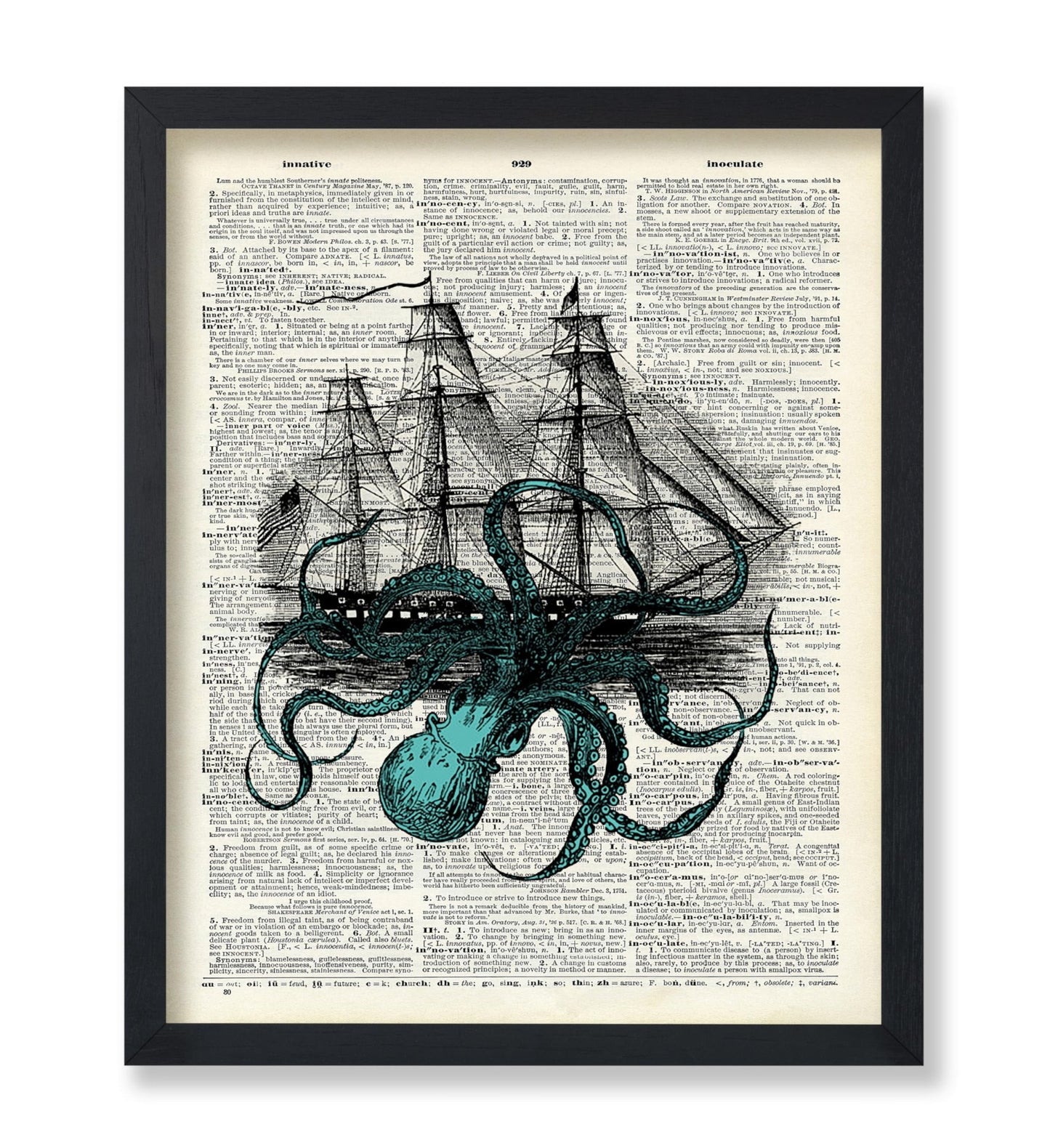 Octopus Attacking Ship