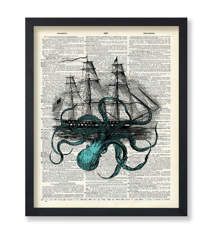 Octopus Attacking Ship