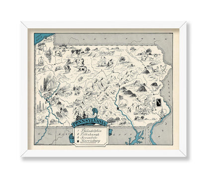 Pennsylvania Pictorial Map