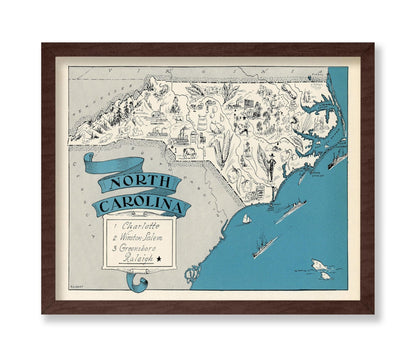North Carolina Pictorial Map