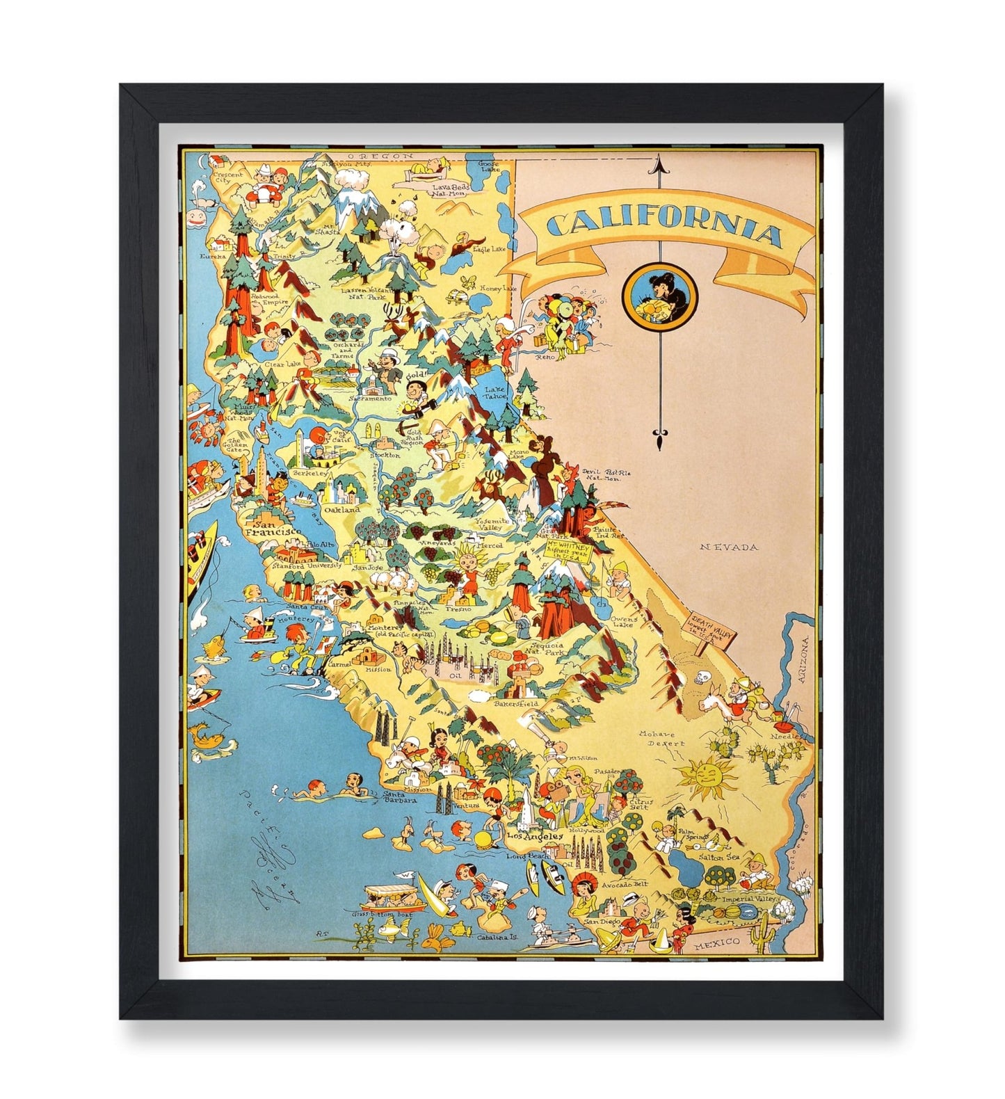 Ruth Taylor - Pictorial Map of California
