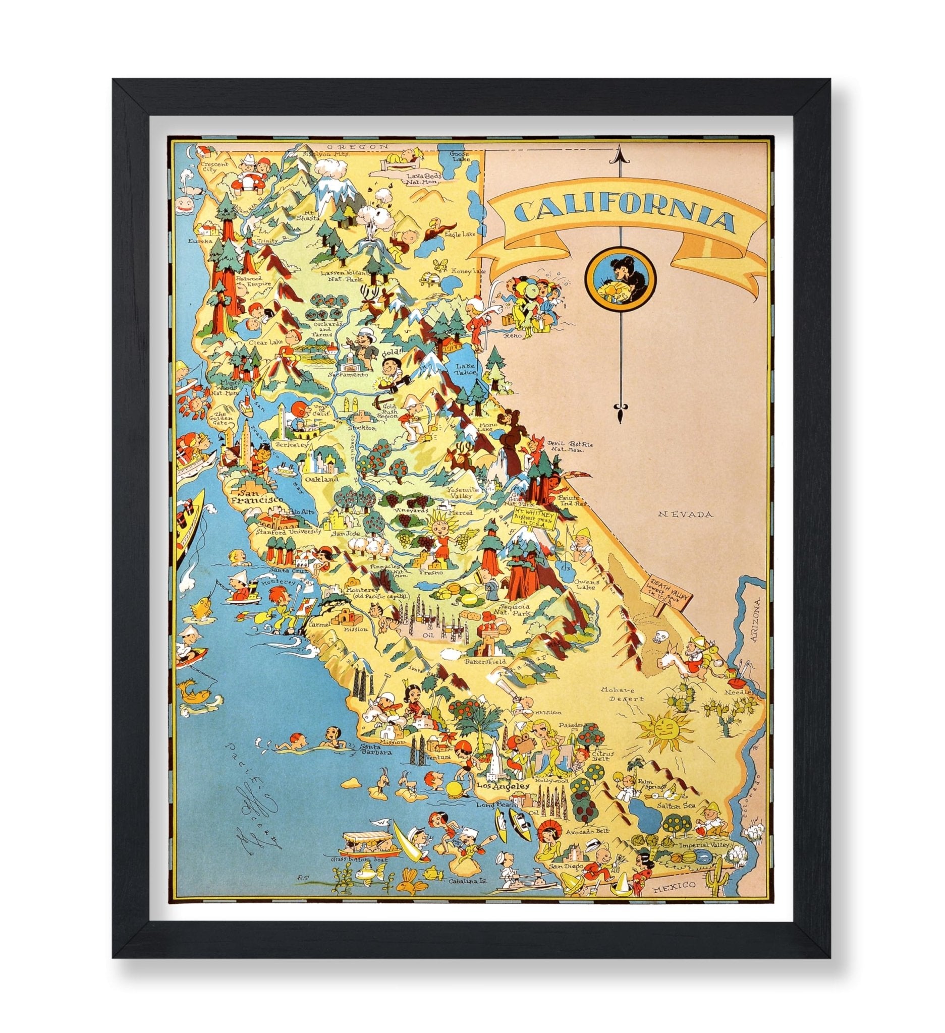 Ruth Taylor - Pictorial Map of California