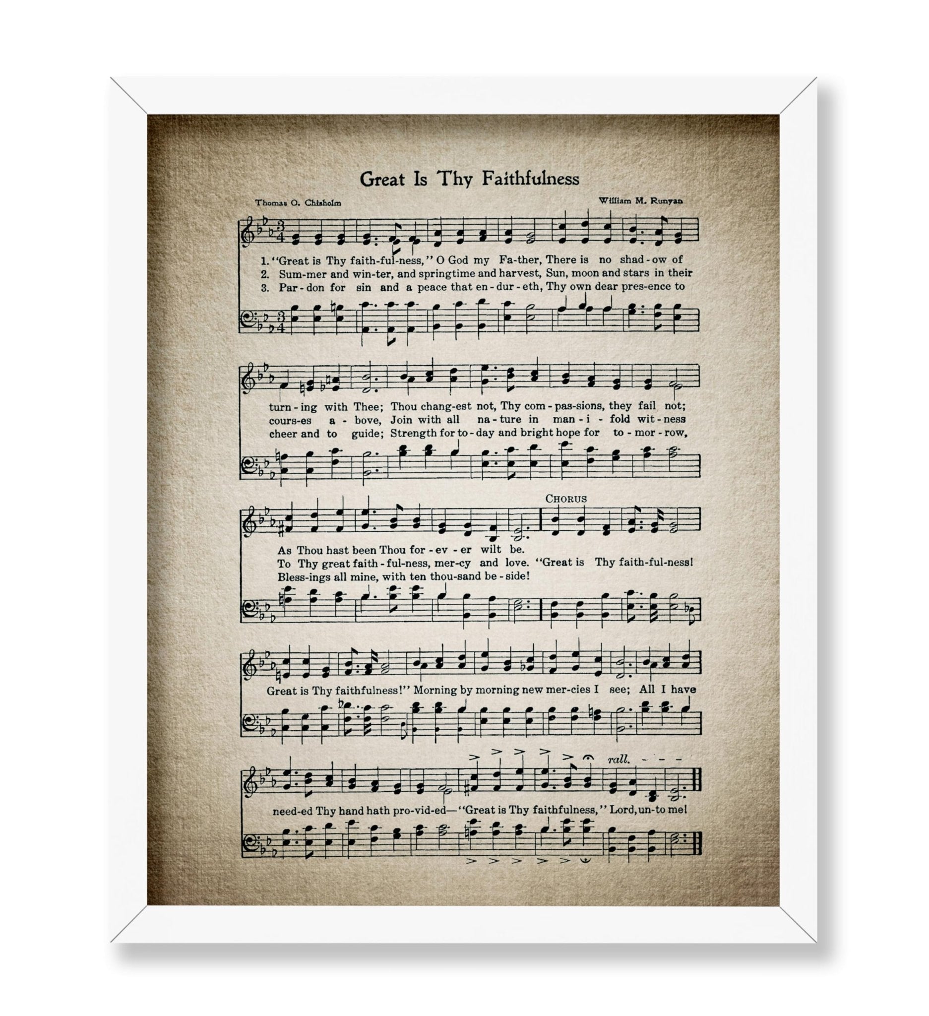 Great Is Thy Faithfulness Hymnal Sheet No2