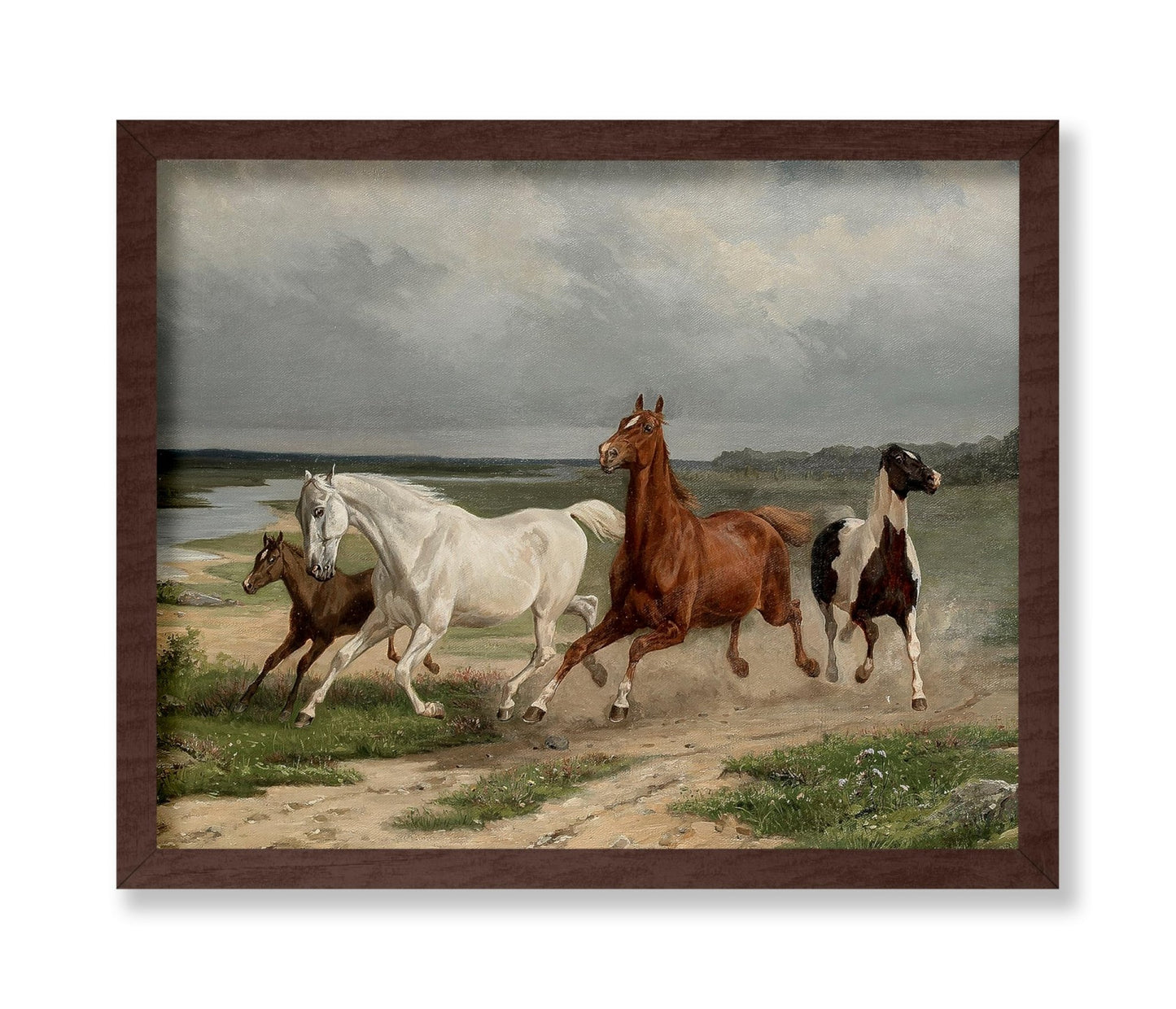 Arvid Fredrik Lonnroth - Fleeing Horses