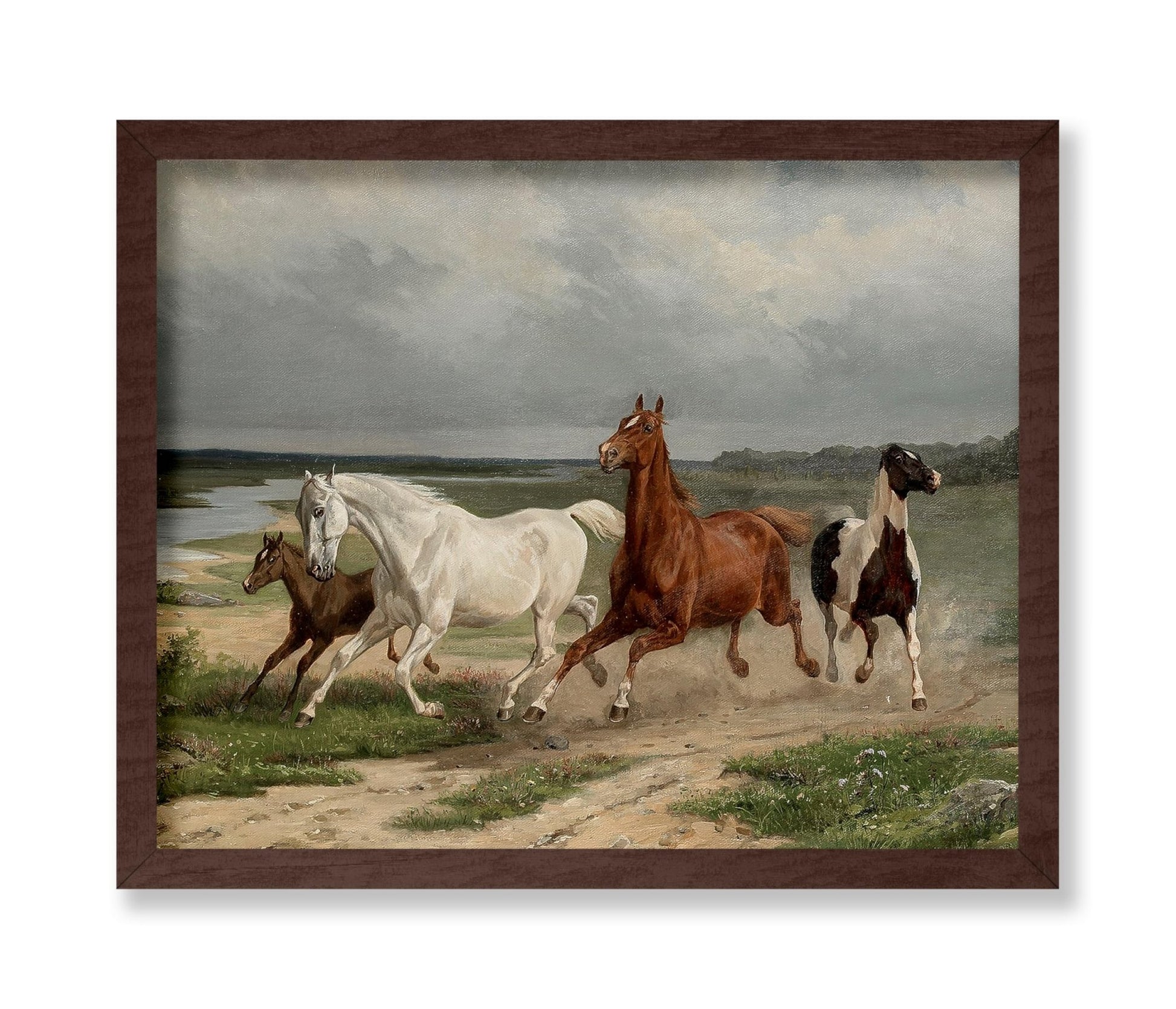 Arvid Fredrik Lonnroth - Fleeing Horses