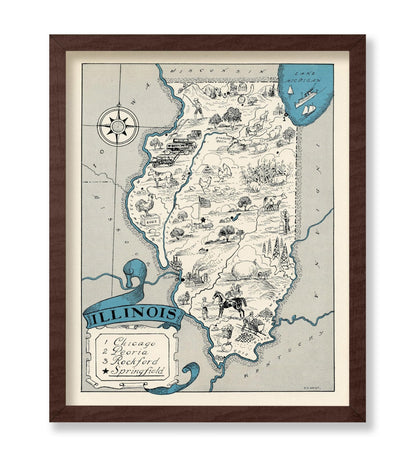 Illinois Pictorial Map