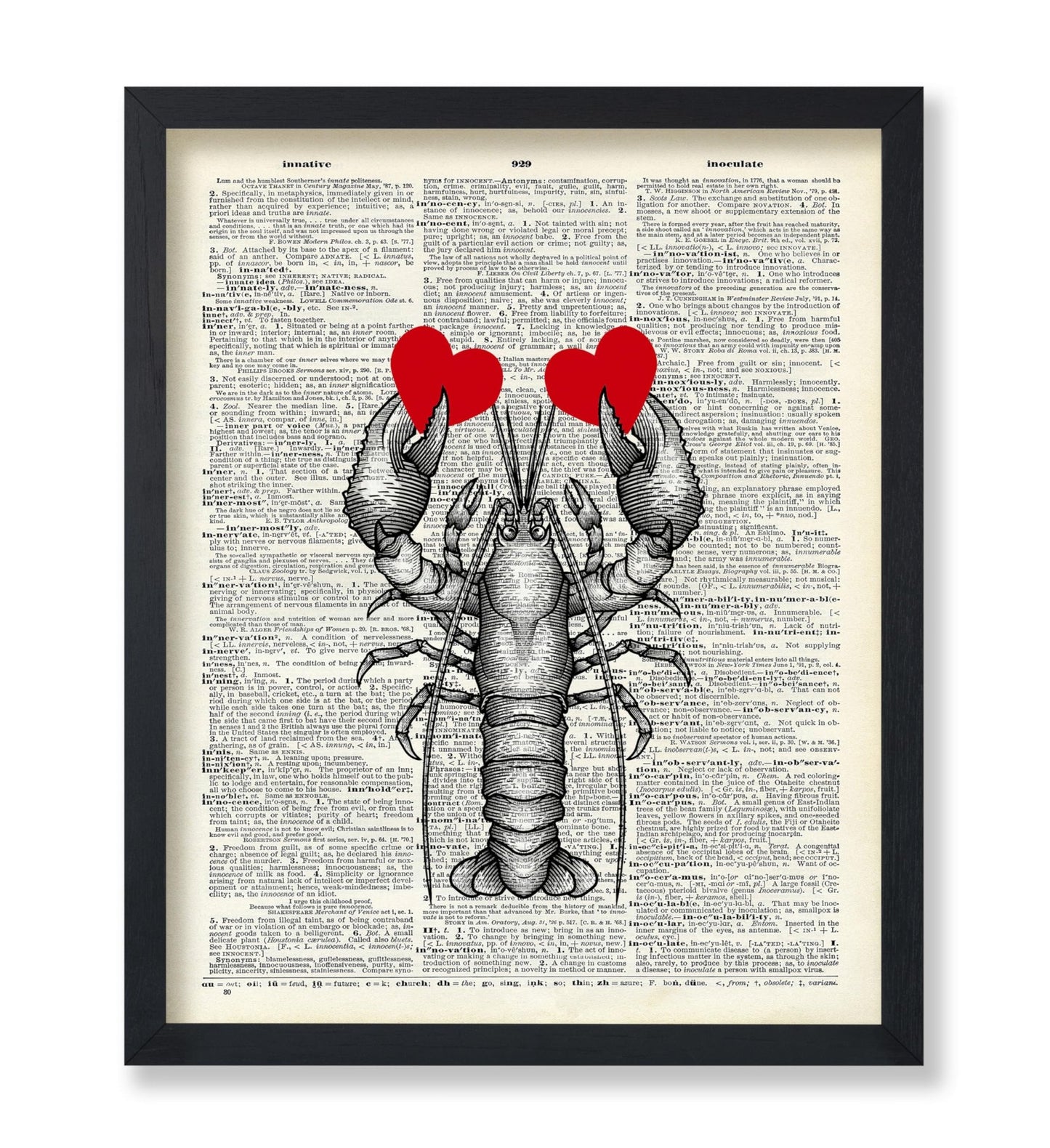 Lobster with Red Hearts