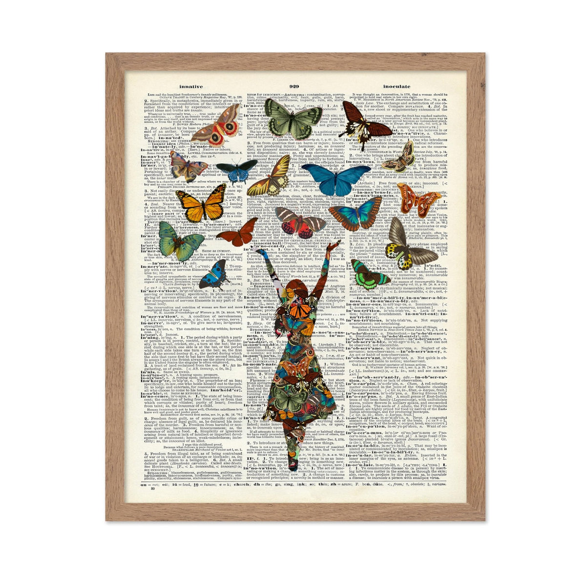 Lady and Butterflies
