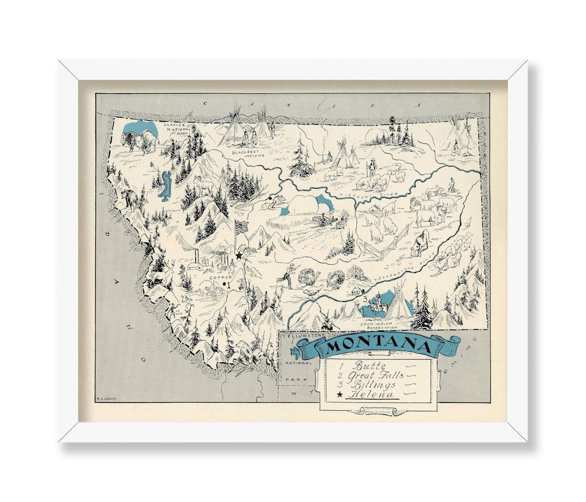 Montana Pictorial Map
