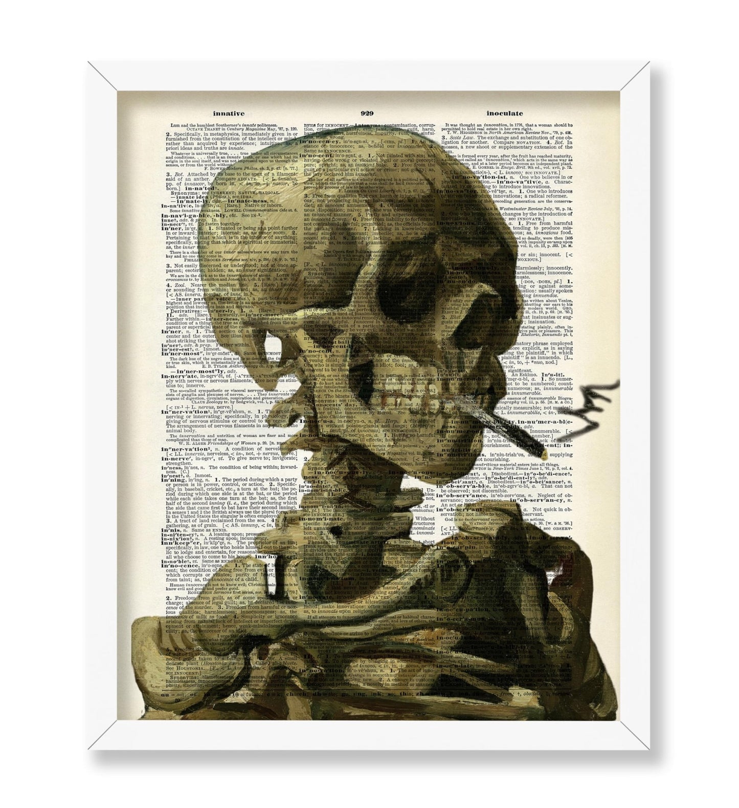 Van Gogh Smoking Skeleton