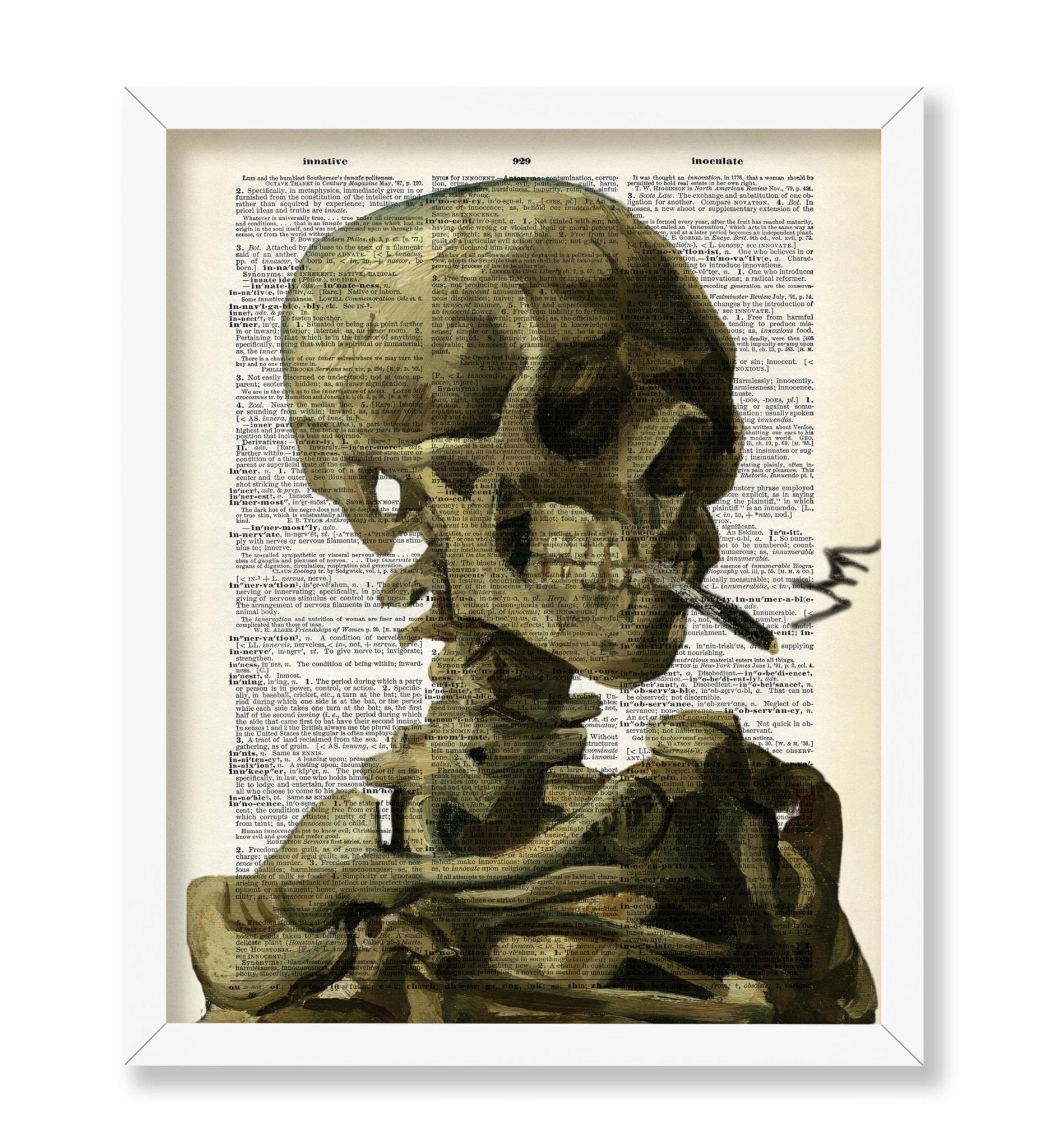 Van Gogh Smoking Skeleton