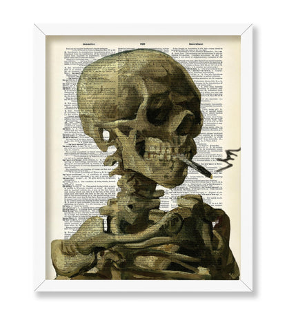 Van Gogh Smoking Skeleton