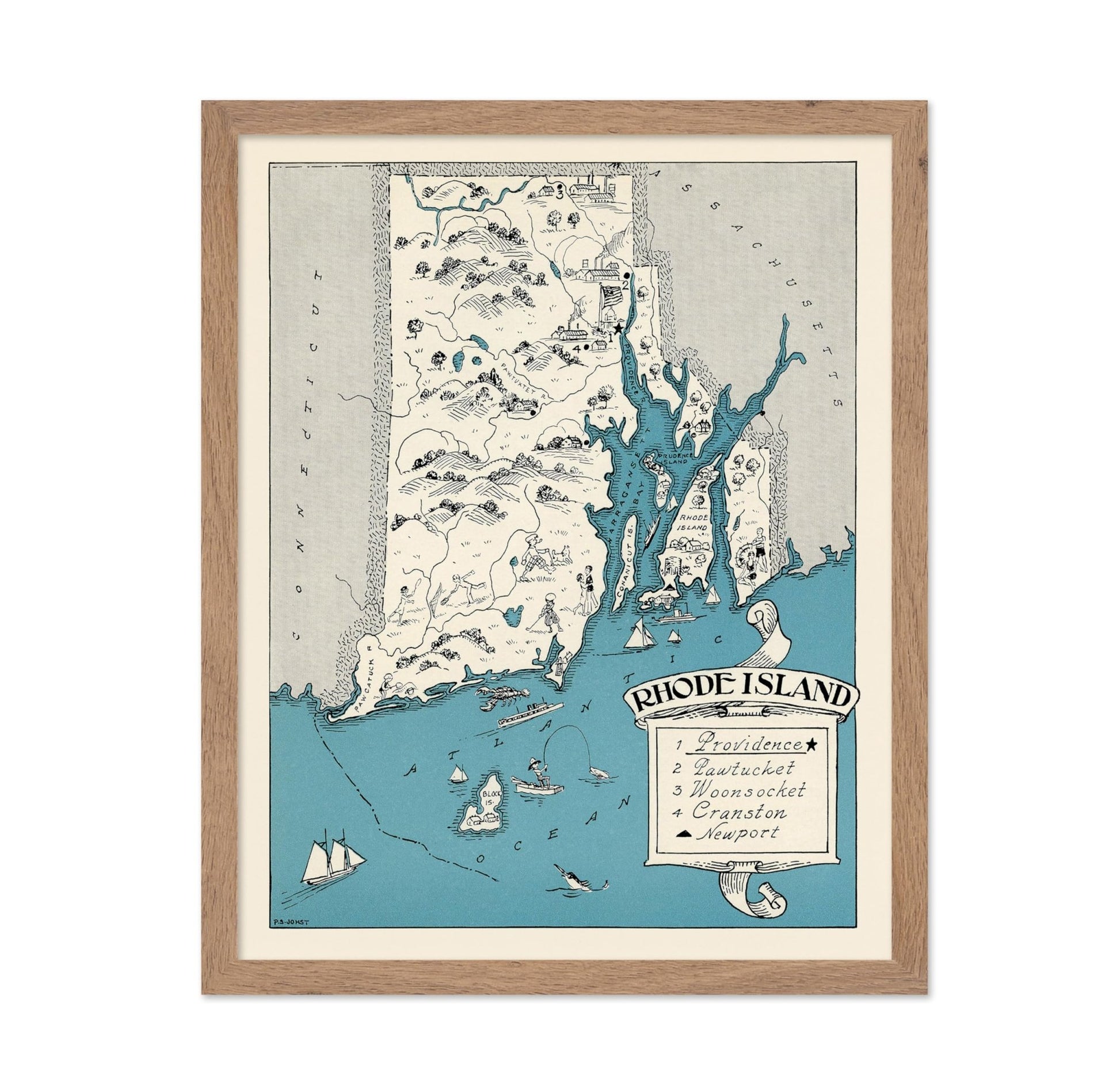 Rhode Island Pictorial Map