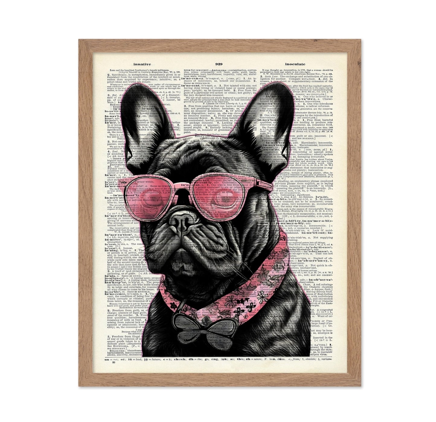 French Bulldog in Pink Sunglasses No2