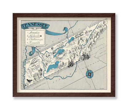 Tennessee Pictorial Map