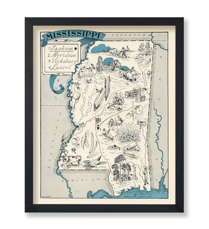 Mississippi Pictorial Map