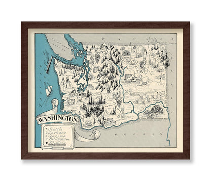 Washington Pictorial Map