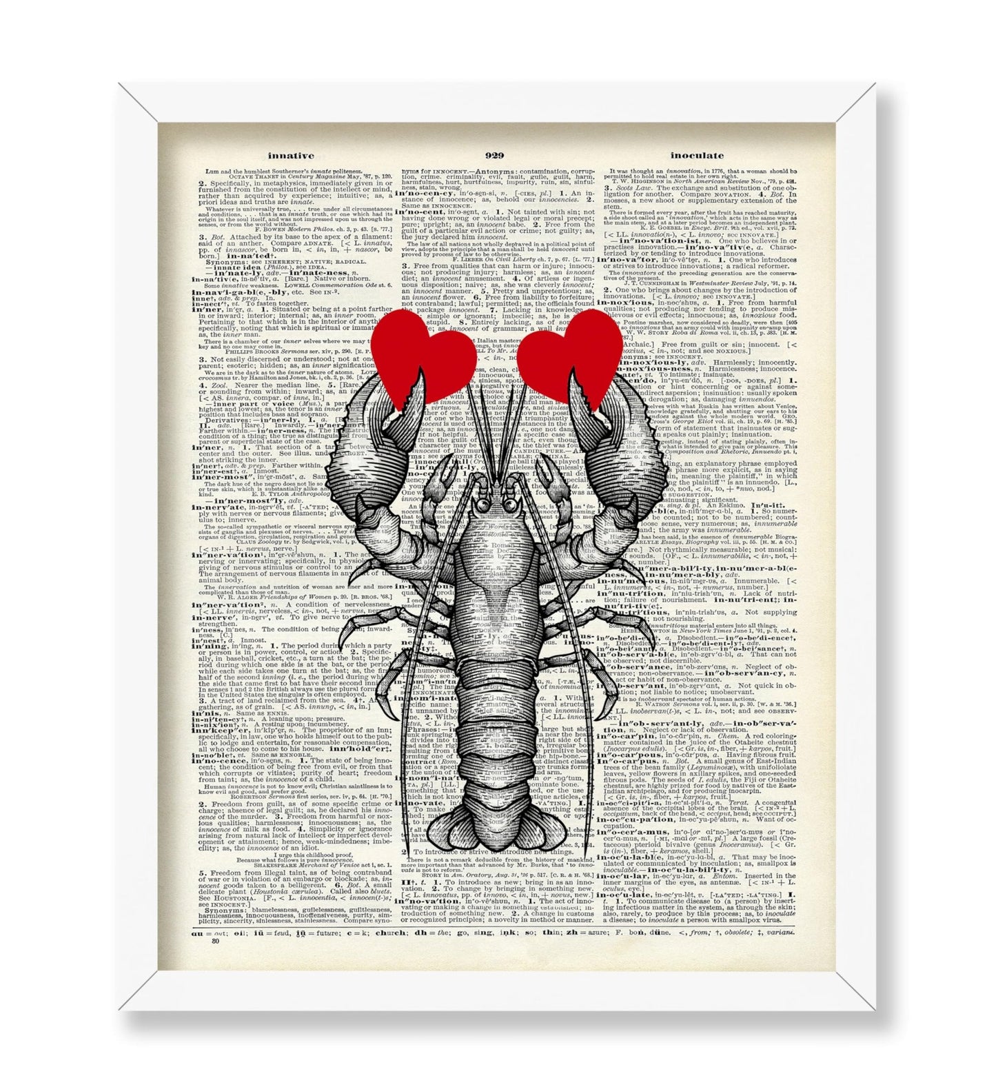 Lobster with Red Hearts