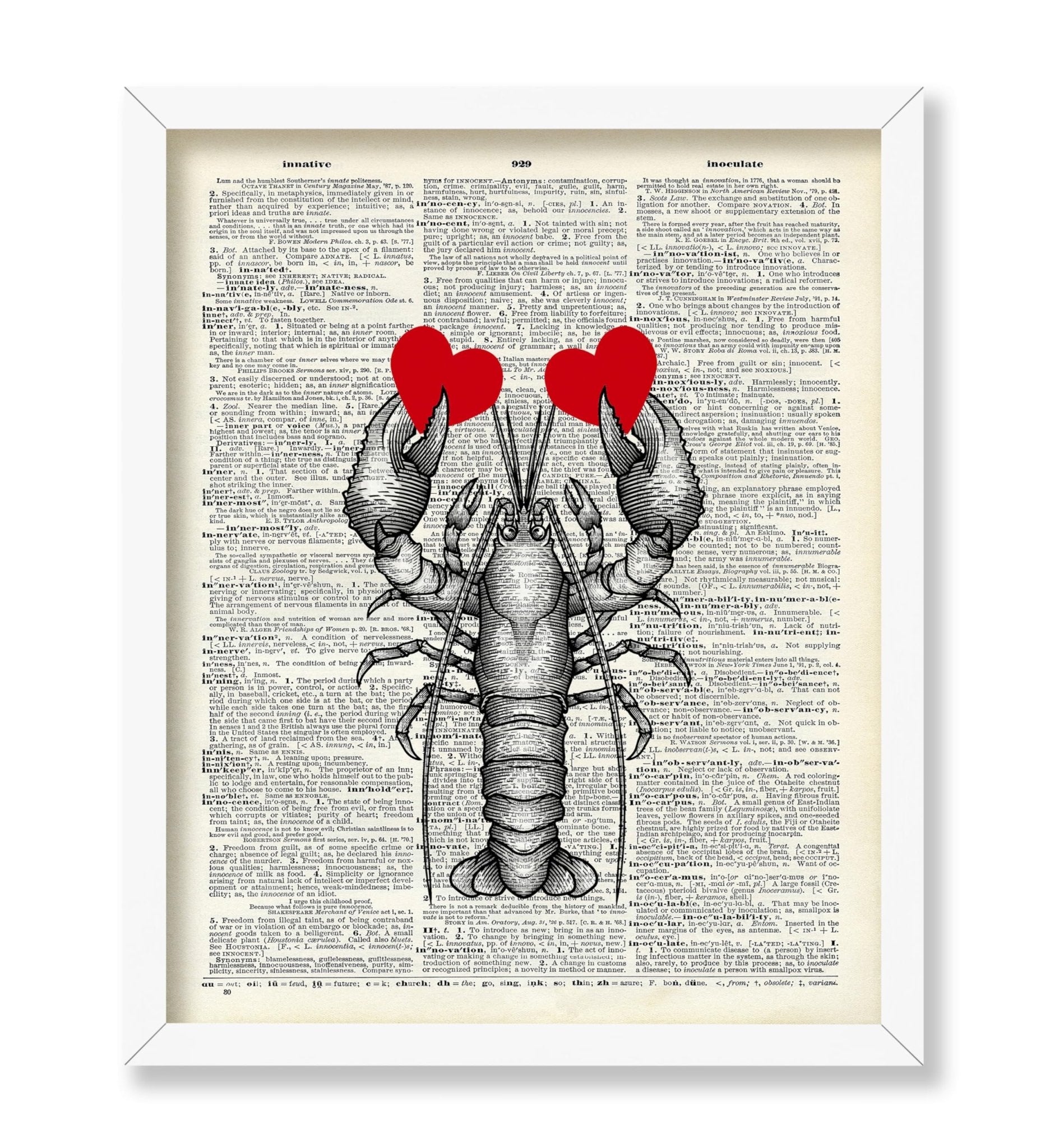 Lobster with Red Hearts