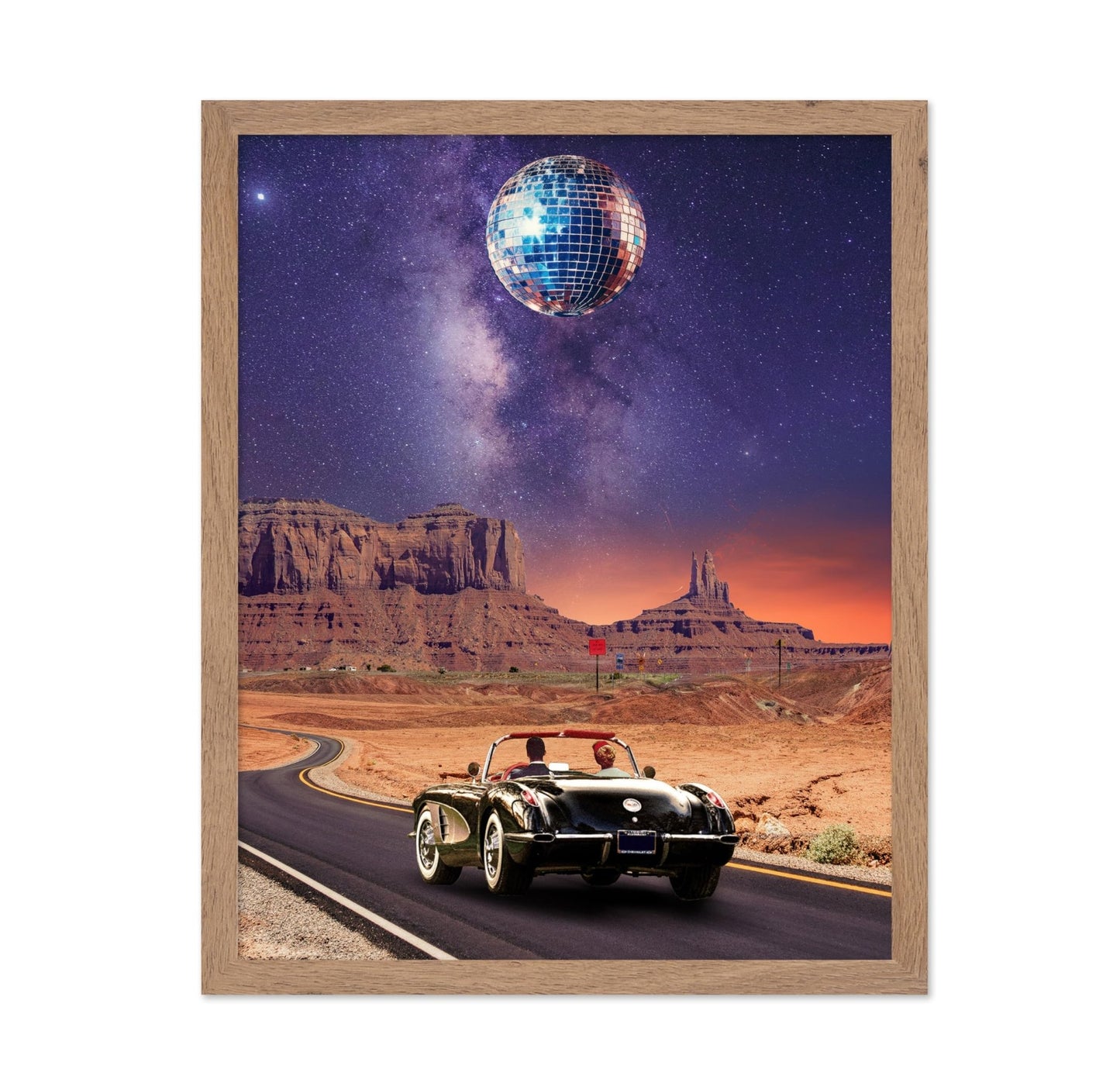 Disco Ball Moon in the Desert