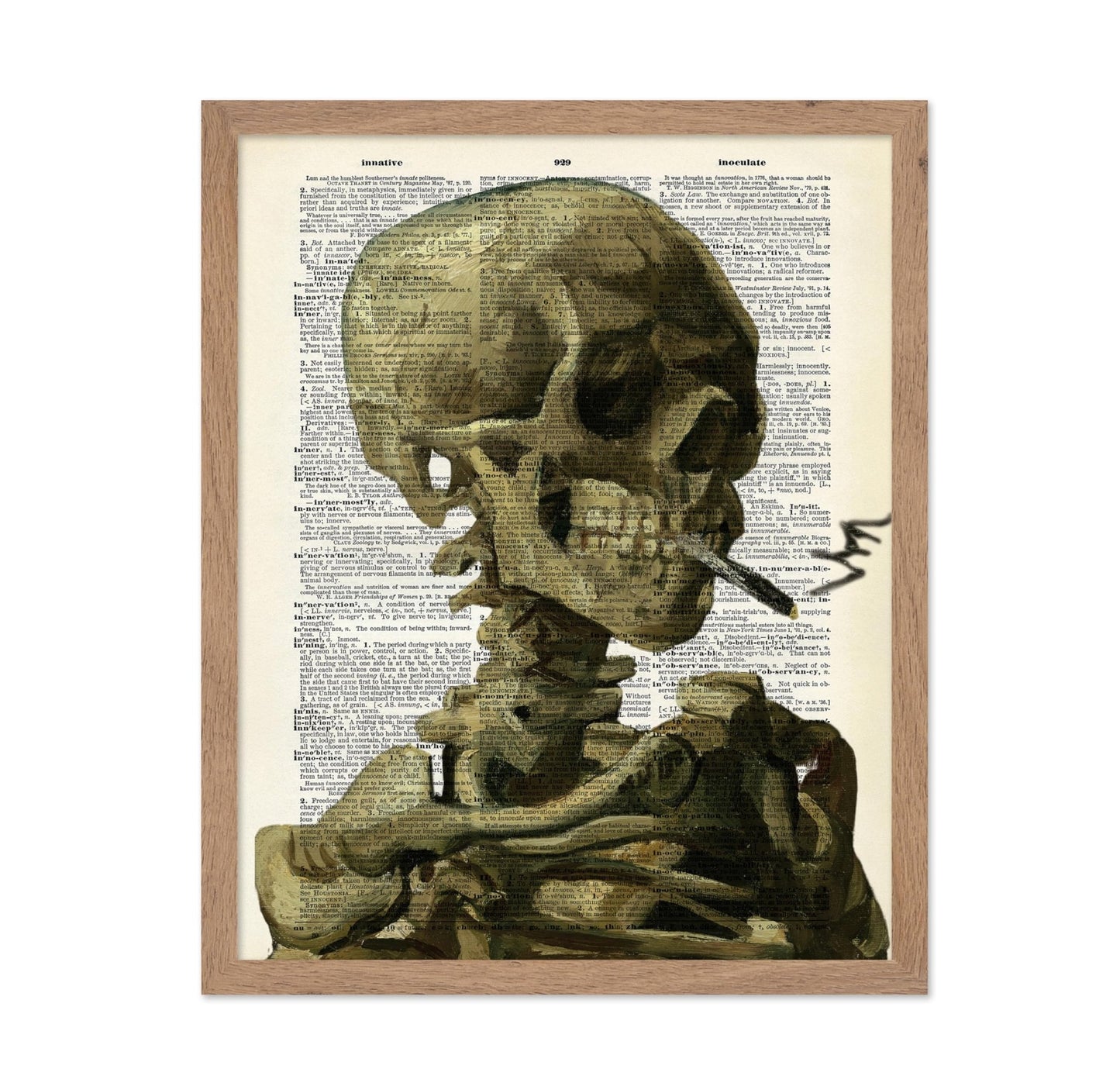 Van Gogh Smoking Skeleton