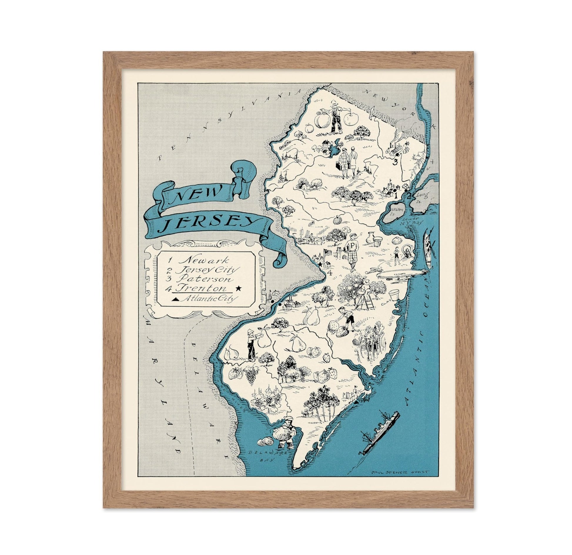 New Jersey Pictorial Map