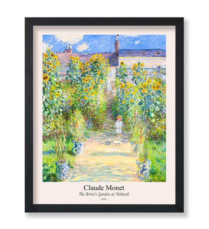Claude Monet - Artist's Garden at Vetheuil No1
