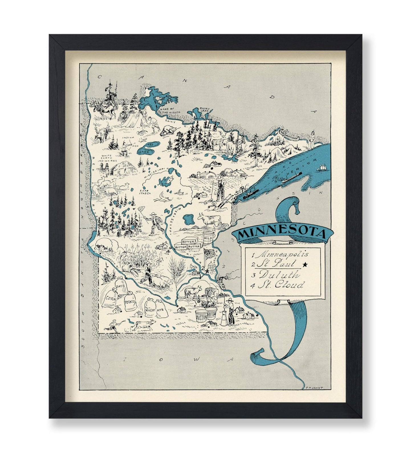 Minnesota Pictorial Map