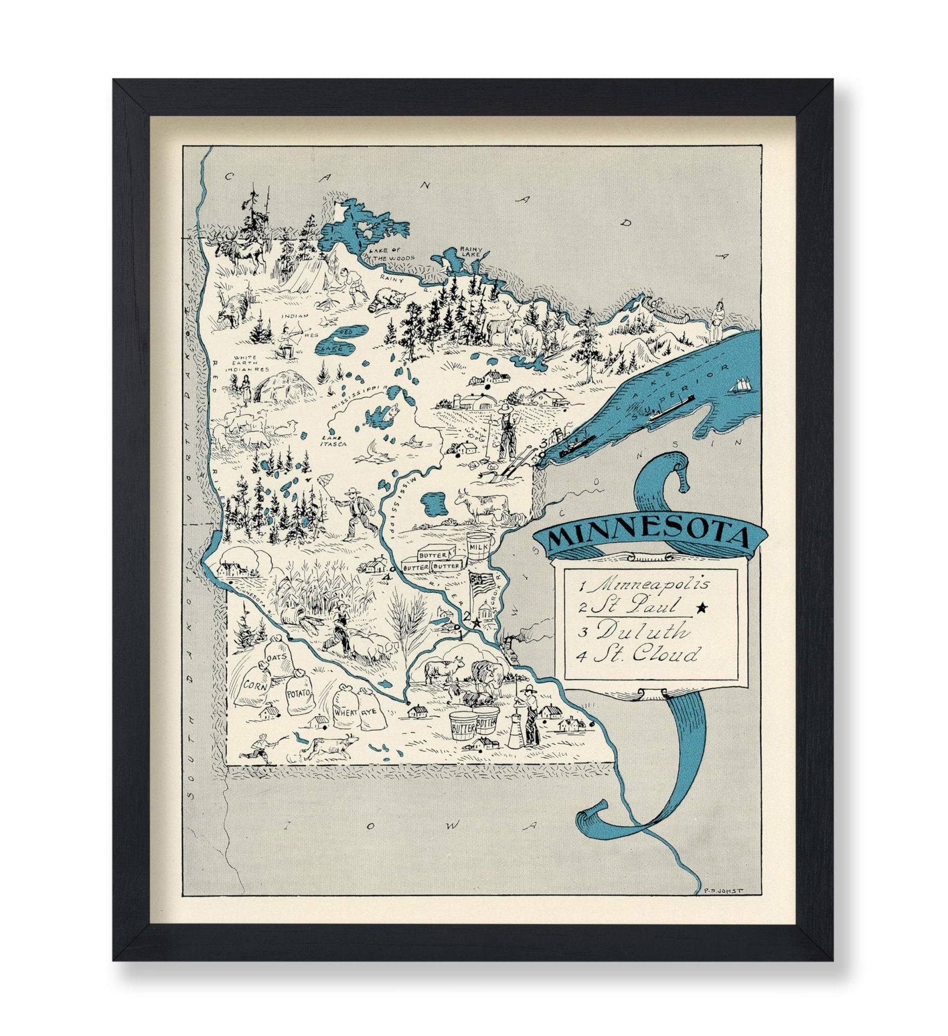 Minnesota Pictorial Map