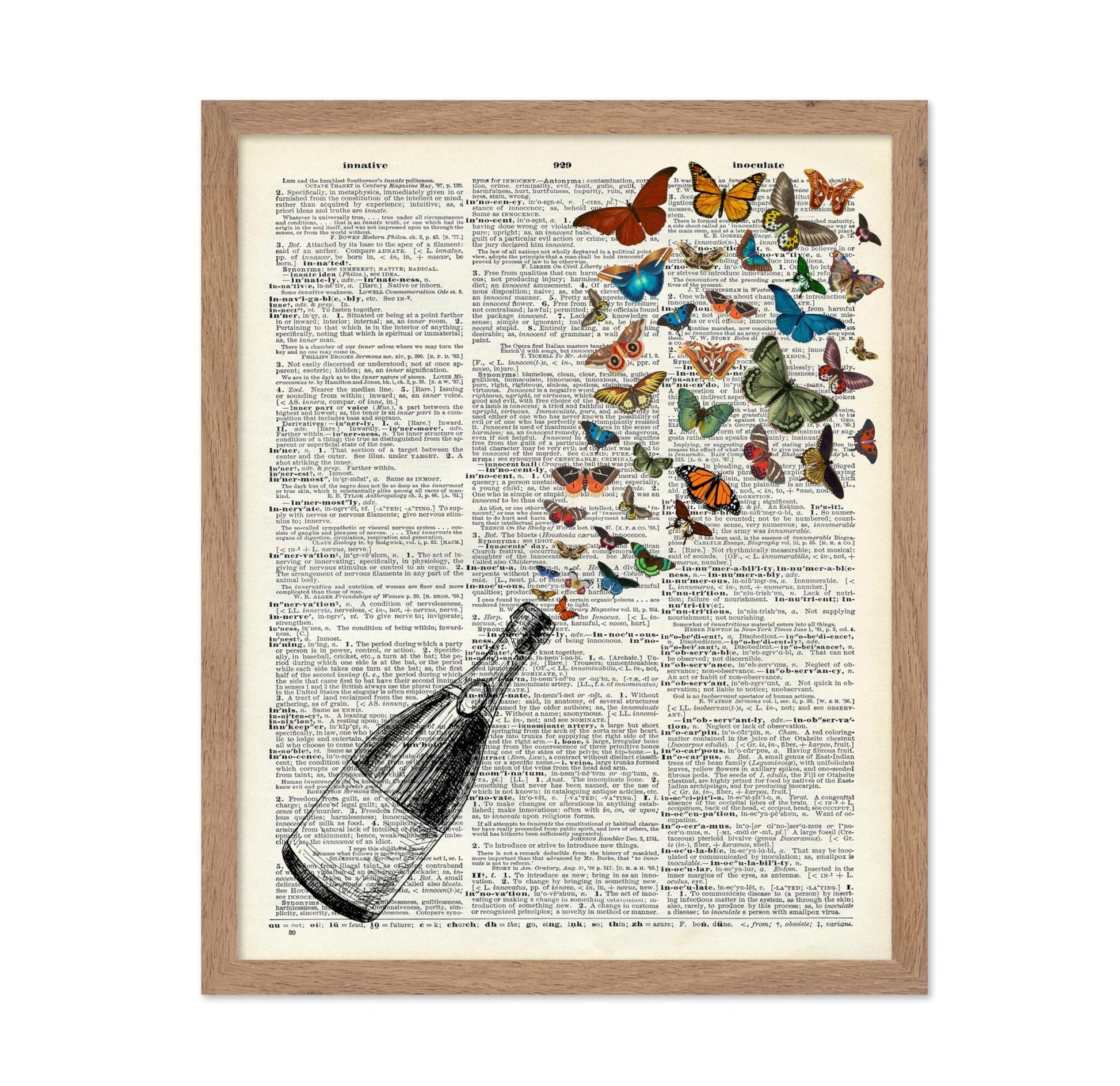 Champagne Bottle and Butterflies