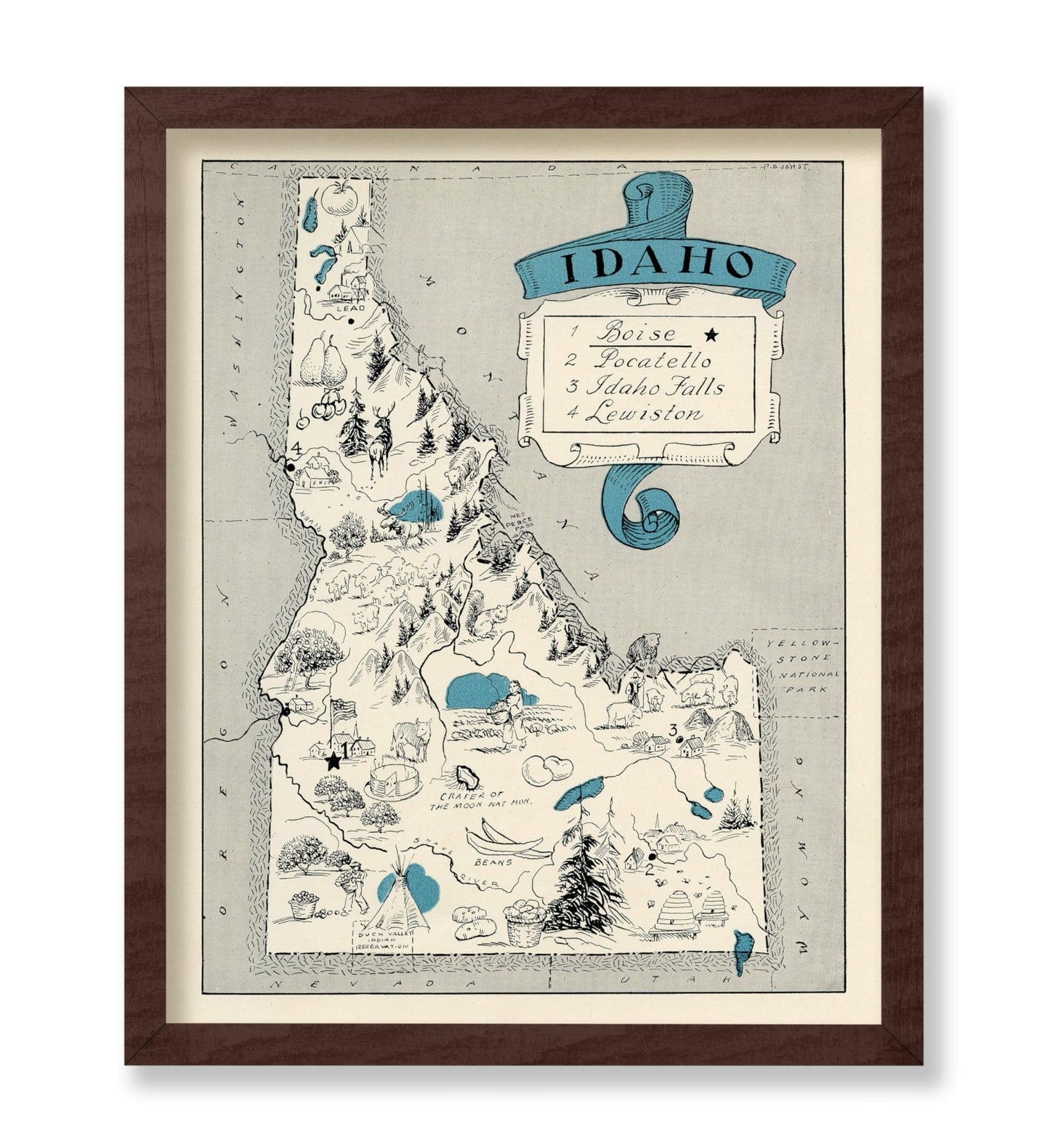 Idaho Pictorial Map