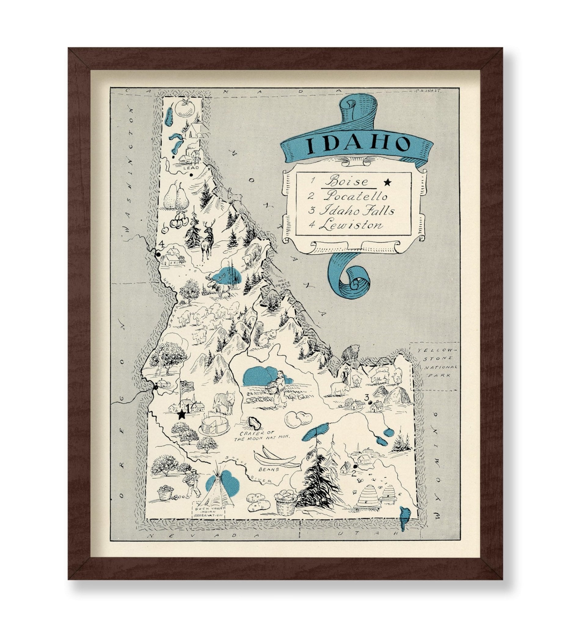 Idaho Pictorial Map