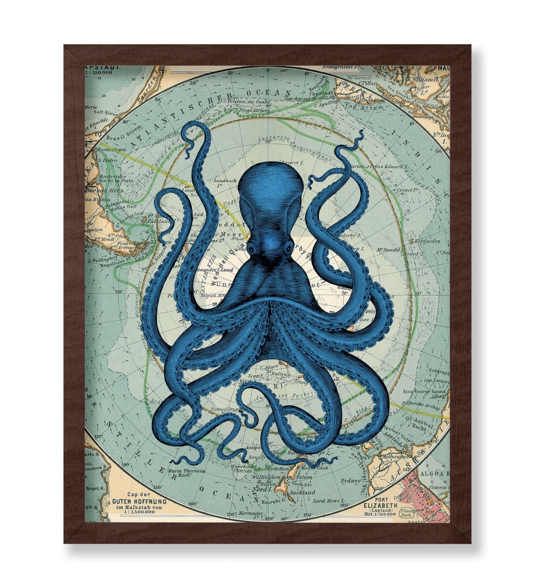 Antarctica Map and Kraken No1