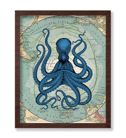 Antarctica Map and Kraken No1