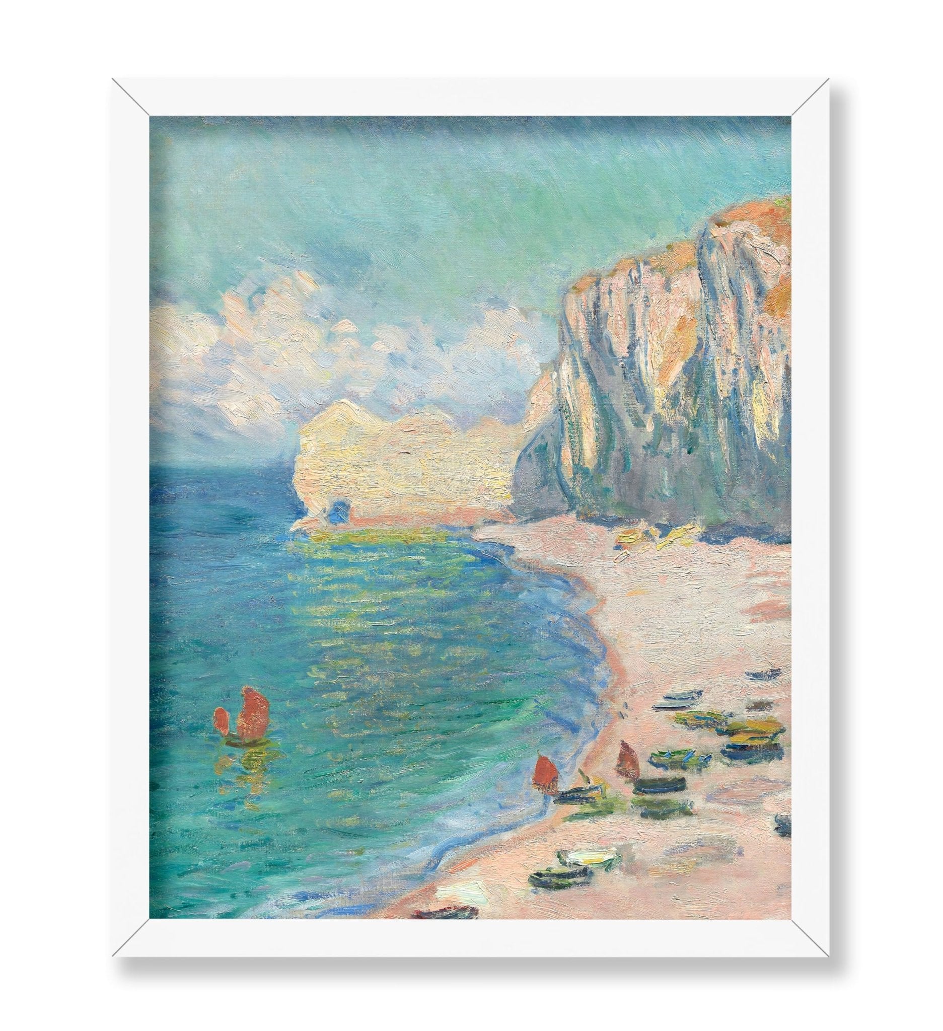 Claude Monet - The Beach and the Falaise d'Amont