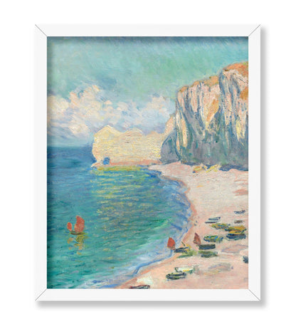 Claude Monet - The Beach and the Falaise d'Amont