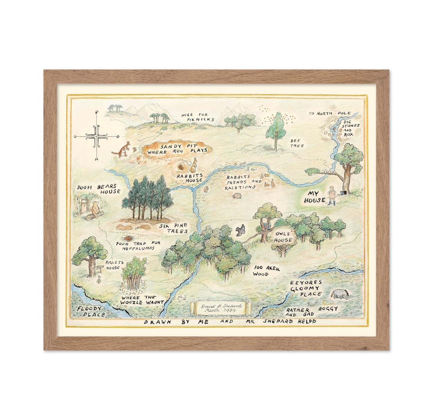 Winnie the Pooh Hundred Acre Wood Sign