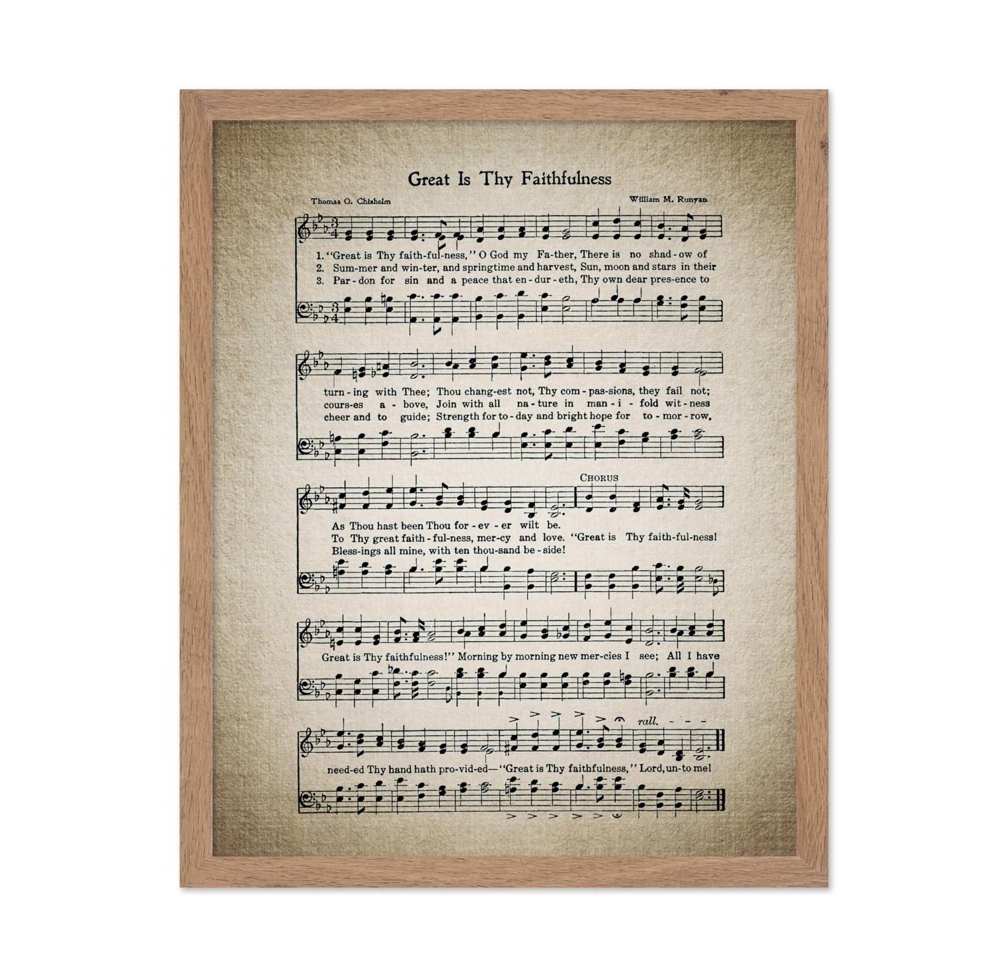 Great Is Thy Faithfulness Hymnal Sheet No1