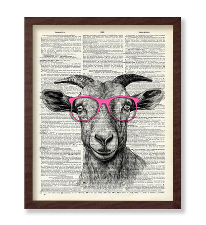 Goat in Pink Glasses