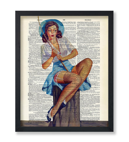 Pin-Up Girl Fishing