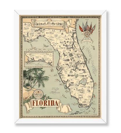 Florida Pictorial Fish Map